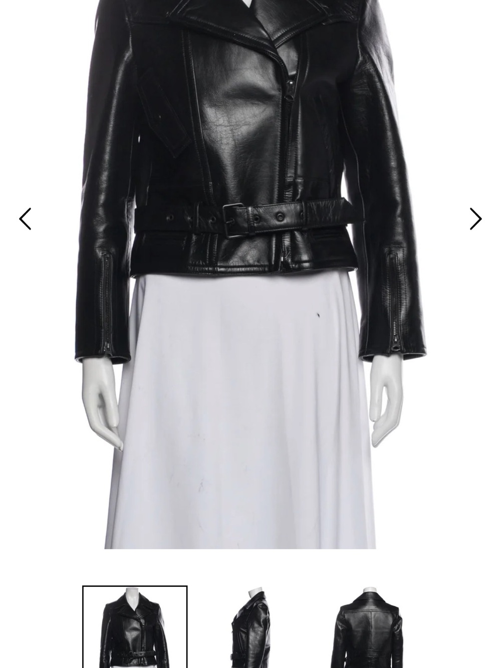 Acne Studios Classic Black Leather Biker Jacket